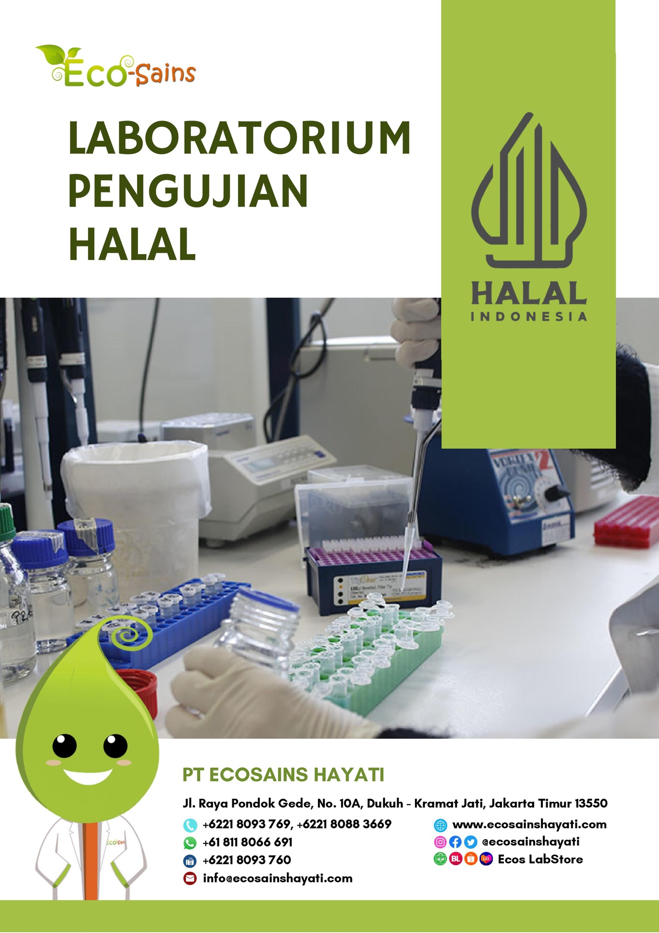LABORATORIUM PENGUJIAN HALAL Distributor Alat Laboratorium PT